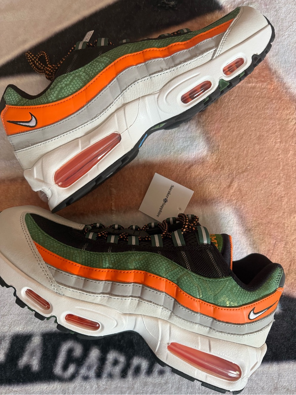 Nike Air Max 95 Yardrunners FAMU - Sneakers in White, Orange & Green